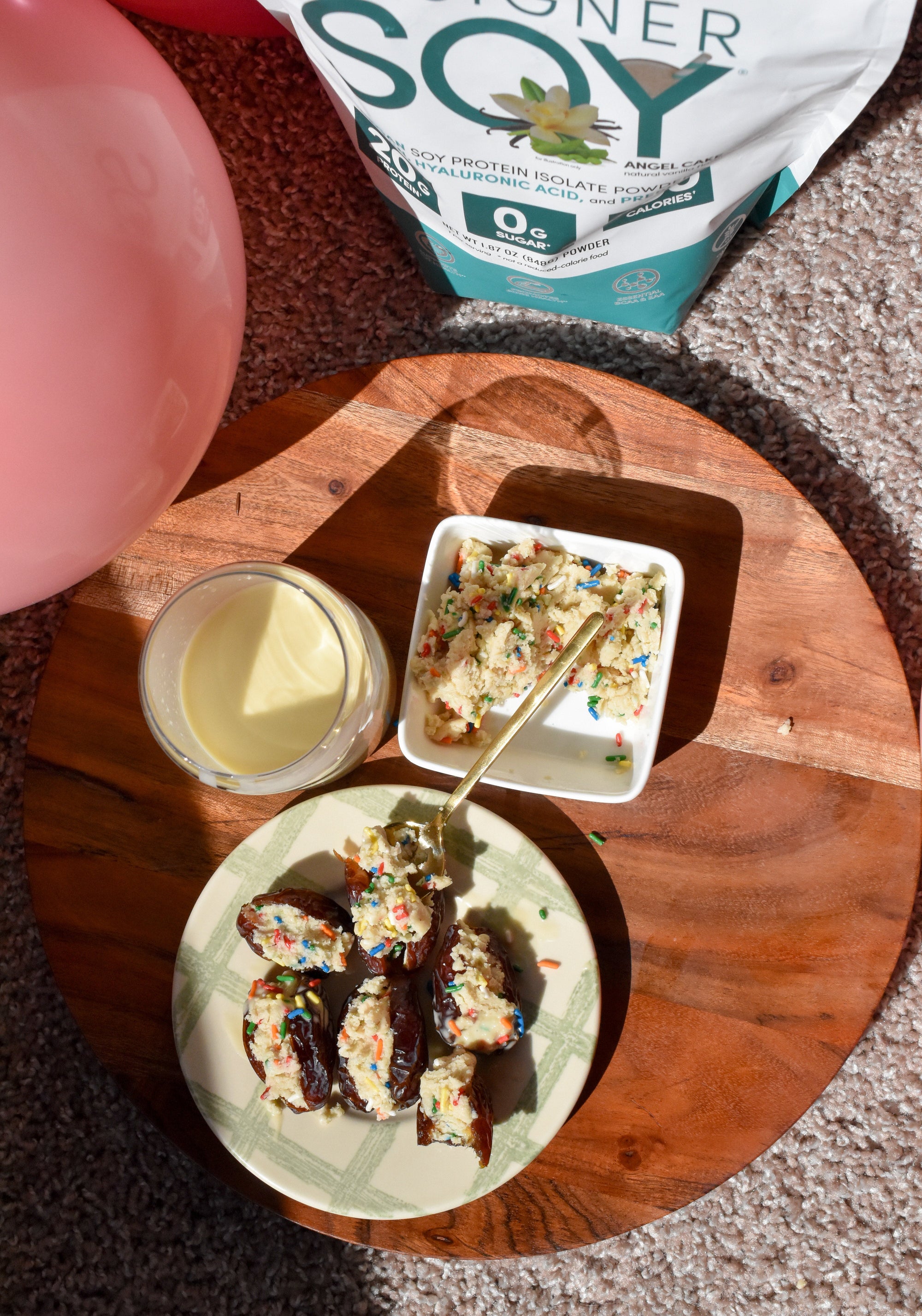 Birthday Cake Stuffed Dates!