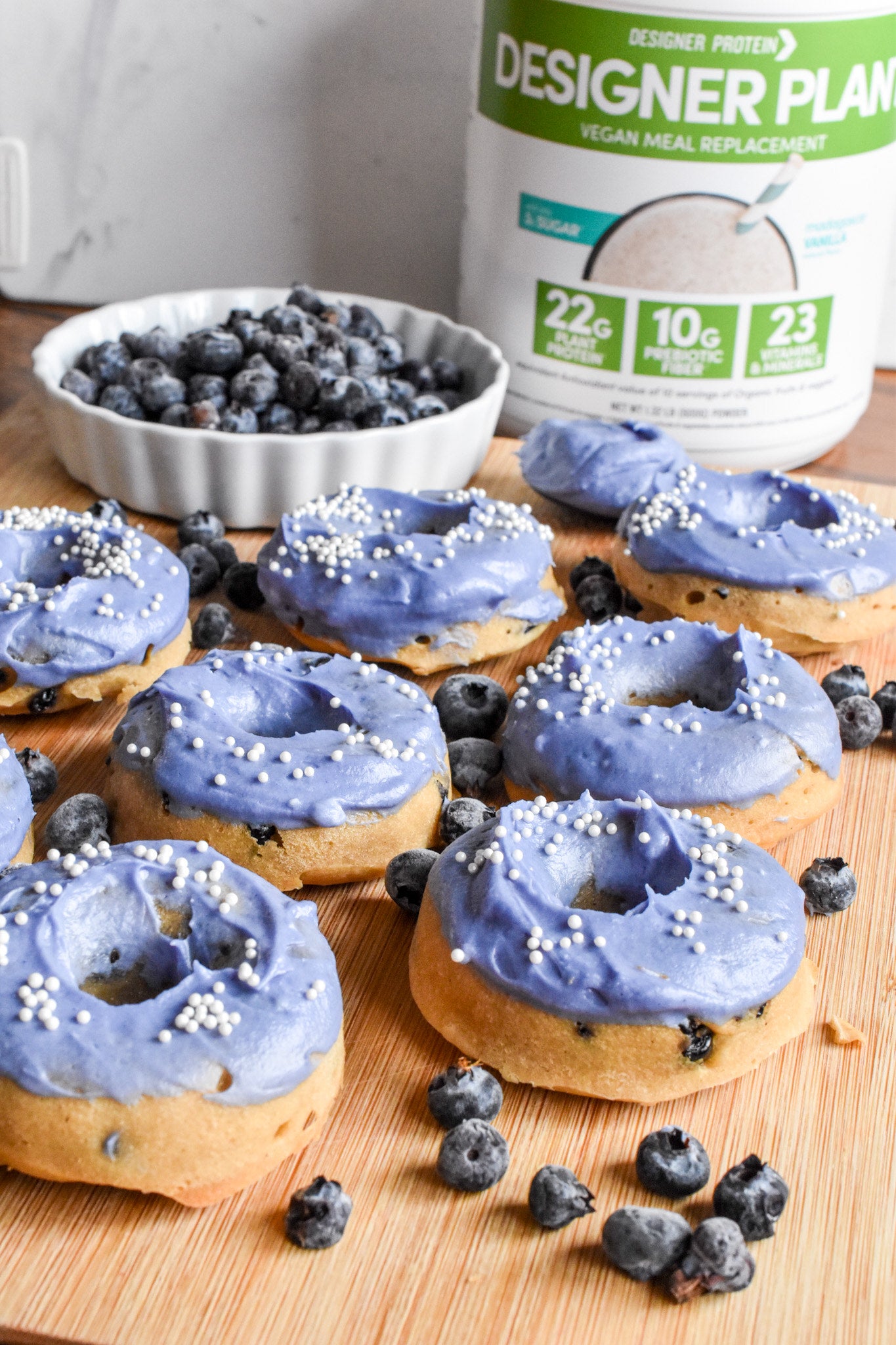 Blueberry Cheesecake Protein Donuts