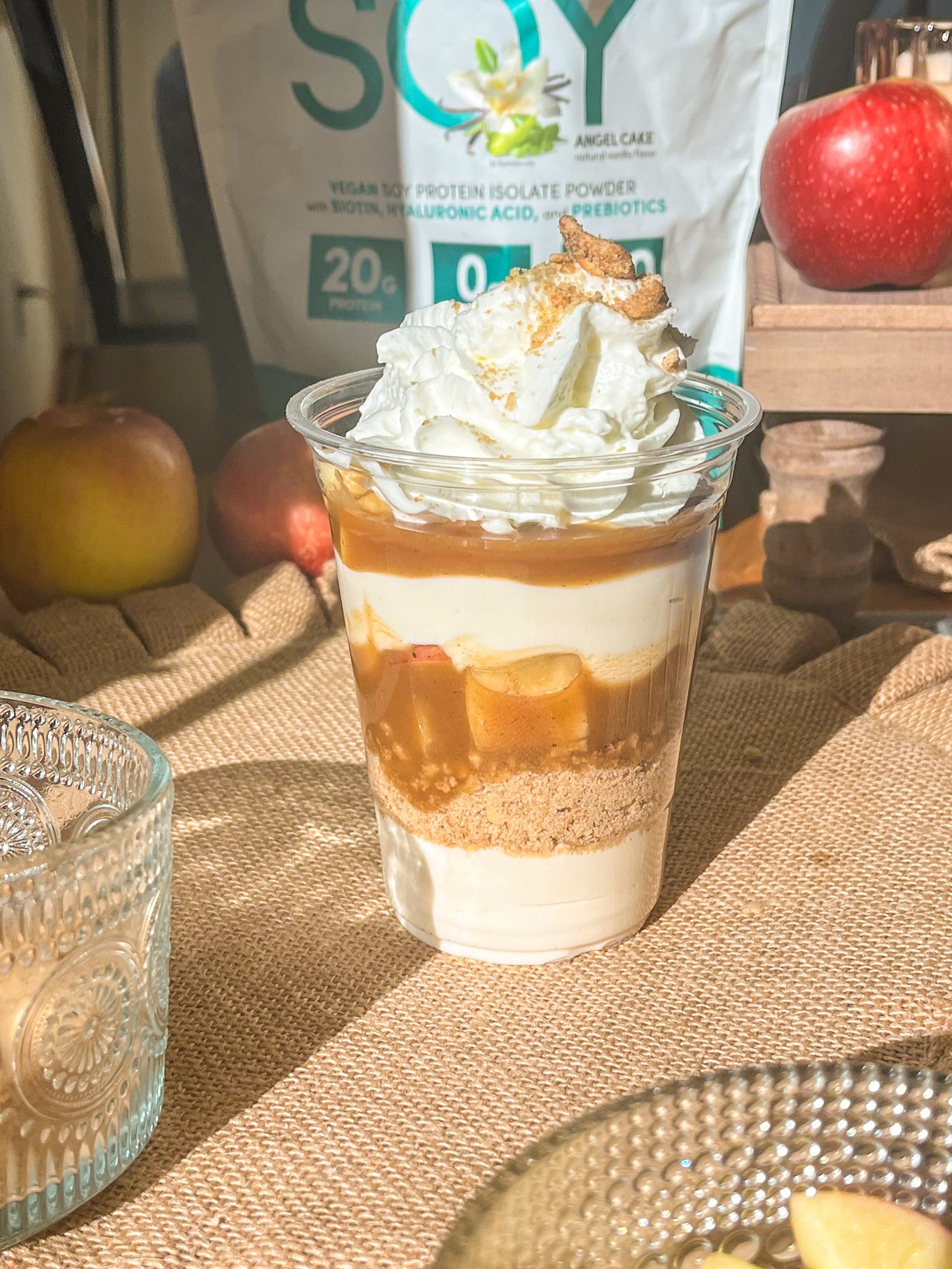 Caramel Apple Protein Cheesecake Cups