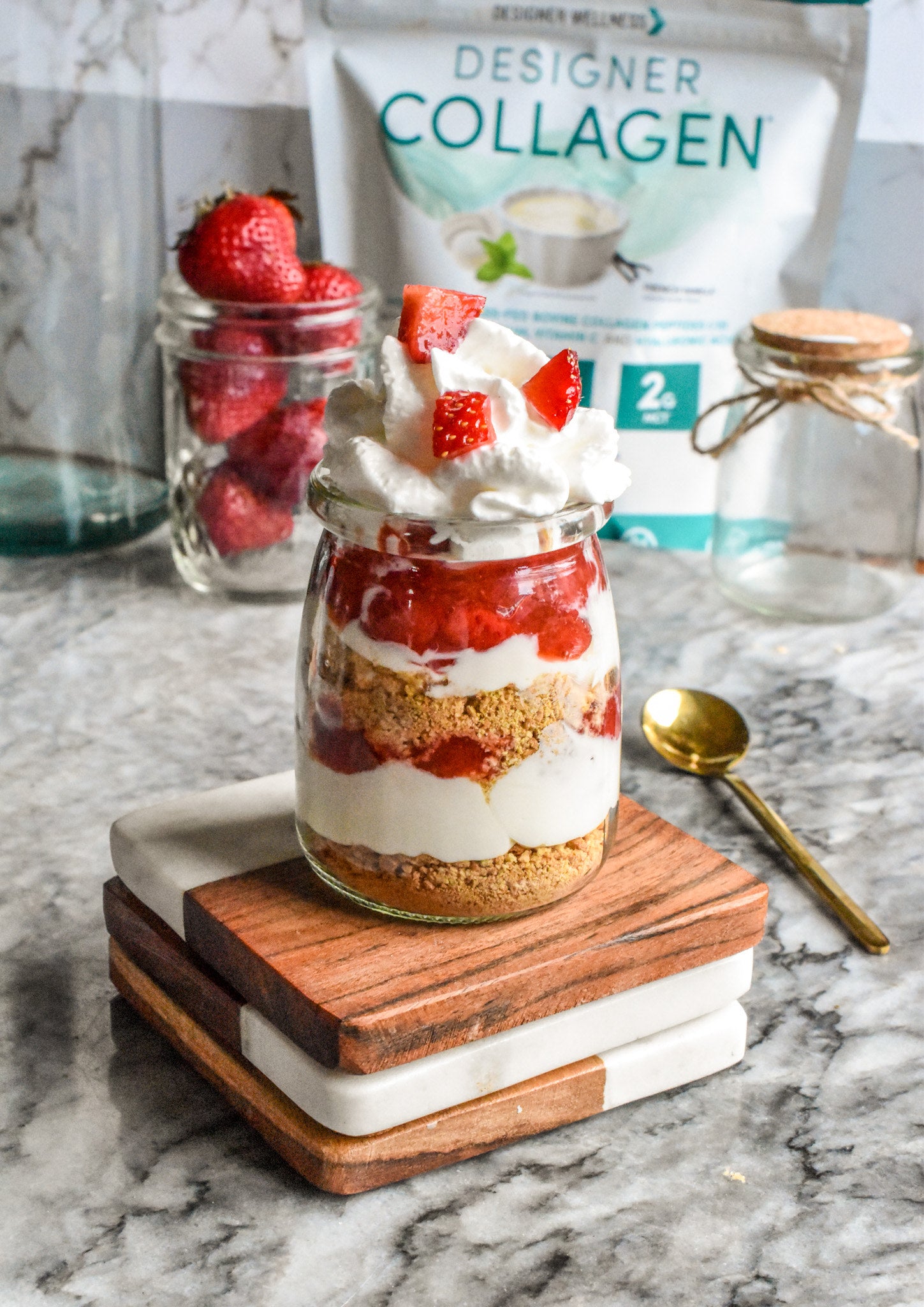 Protein Fruit Pie Jars