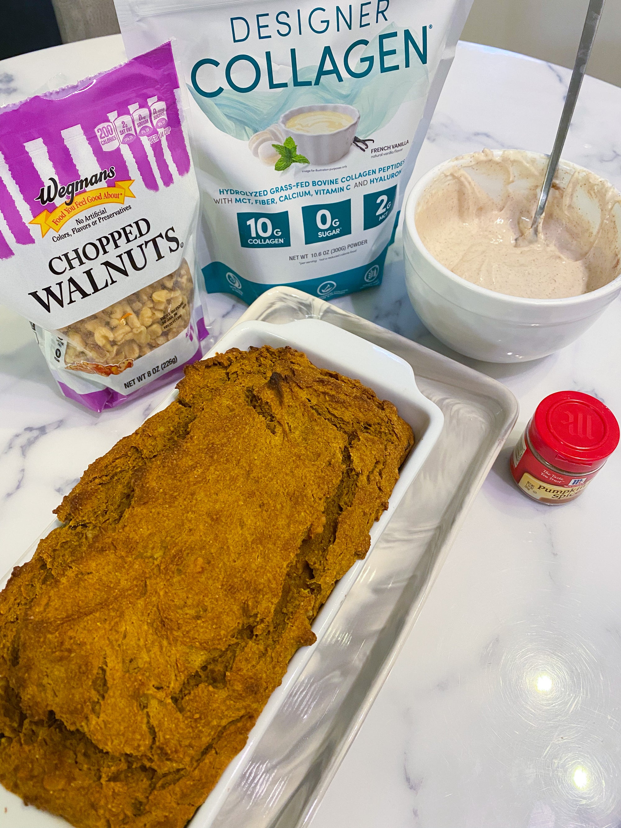 Fluffy Pumpkin Banana Bread with Cream Cheese Frosting