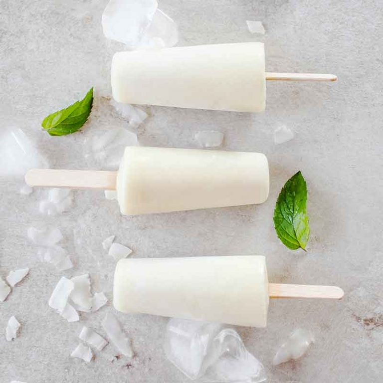Pina Colada Protein Popsicles
