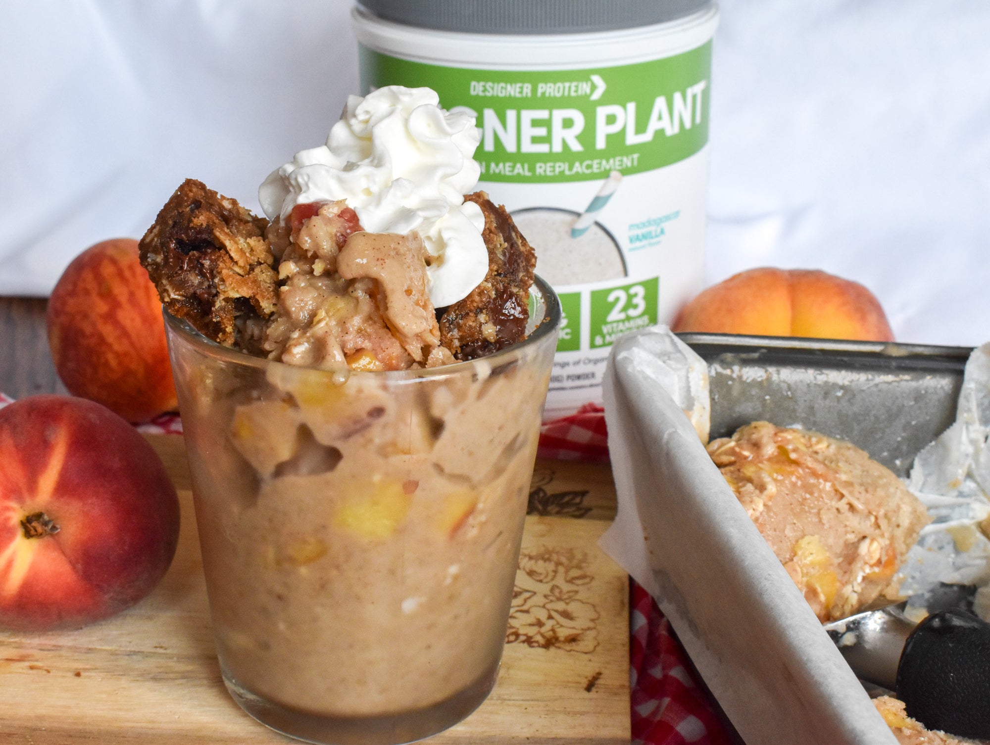 Peach Crumble Protein Ice Cream