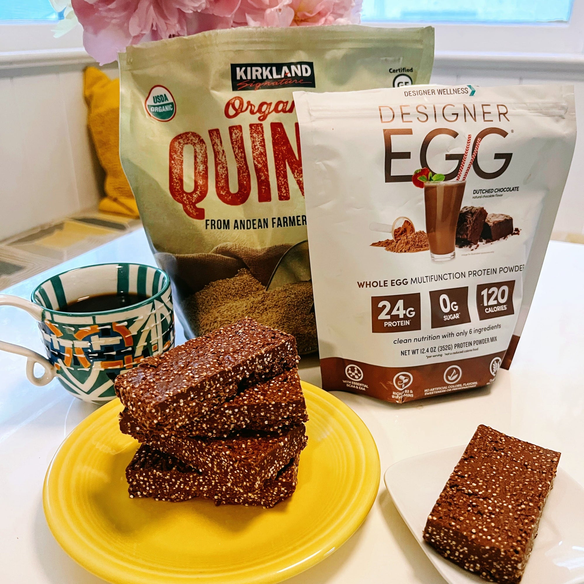 Chocolate PB Quinoa Crunch Bars