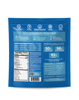 Back of the Designer Egg Classic Vanilla pouch, 12.4 oz, with Nutrition Facts, ingredients and amino acid profile