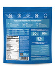 Back of the Designer Egg Classic Vanilla pouch, 1.55 lb, with Nutrition Facts, ingredients and amino acid profile