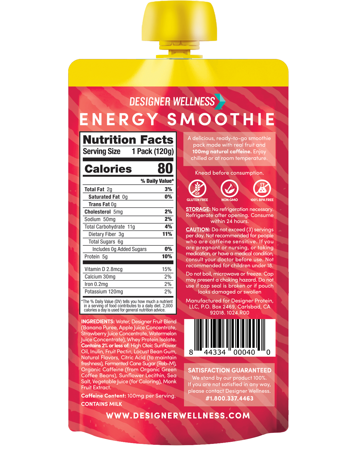 Energy Smoothies - Strawberry Watermelon 12 pack – Designer Wellness