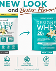 Vanilla Designer Whey 4lb Bag: 100% Whey Protein Powder Designer Protein ®
