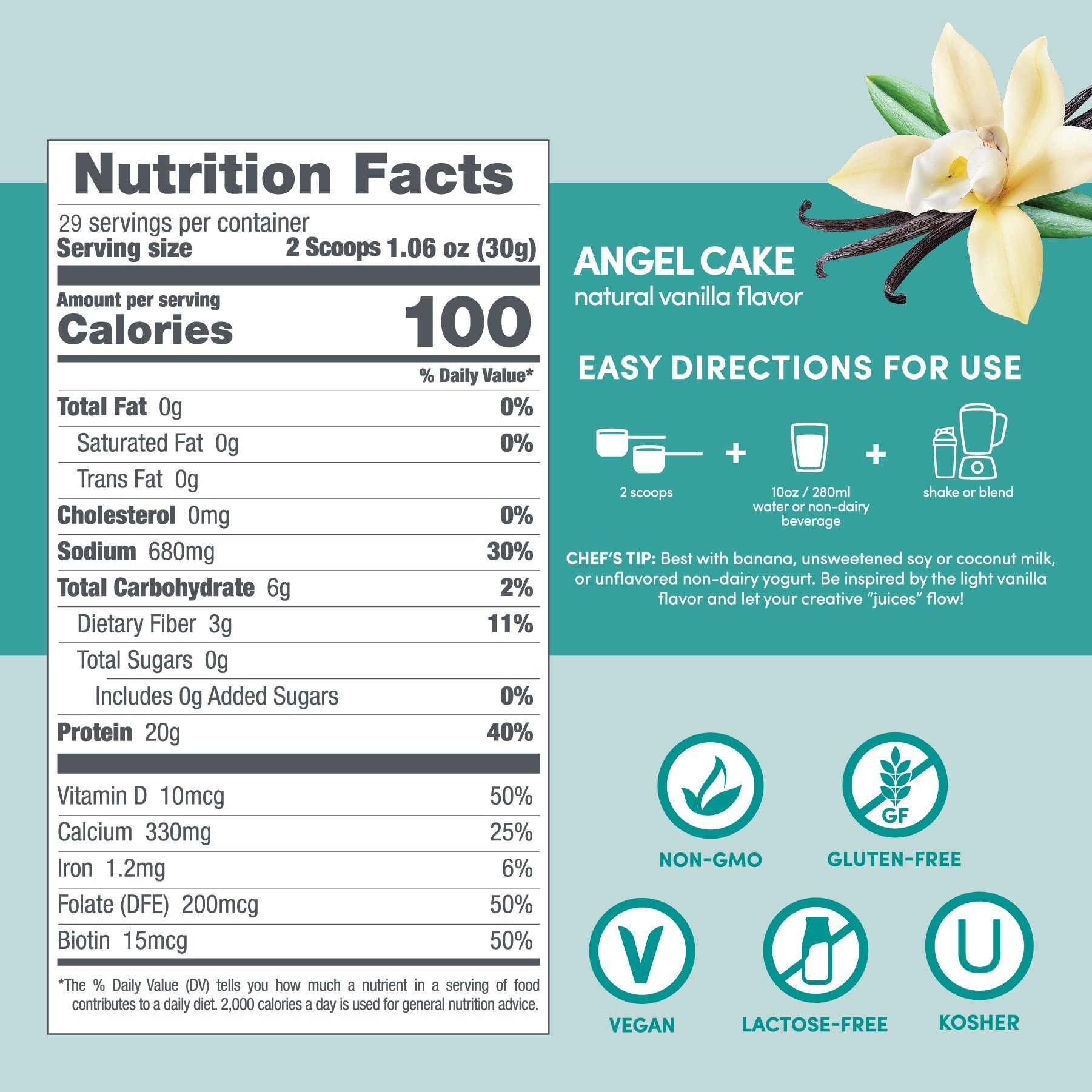 Designer Soy Protein Powder | Angel Cake Vanilla (6536292139188)