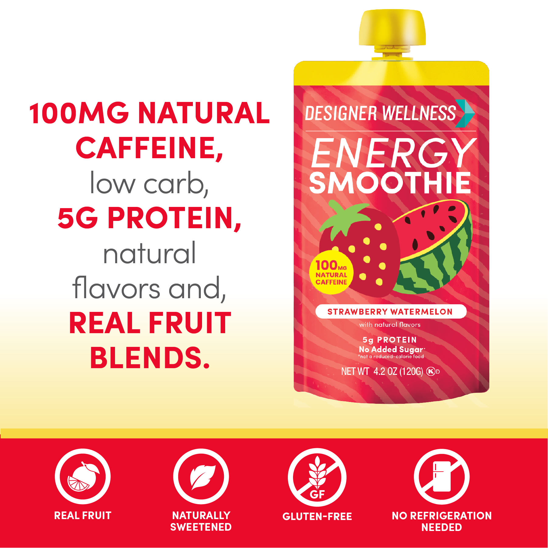 Energy Smoothies - Strawberry Watermelon 12 pack – Designer Wellness