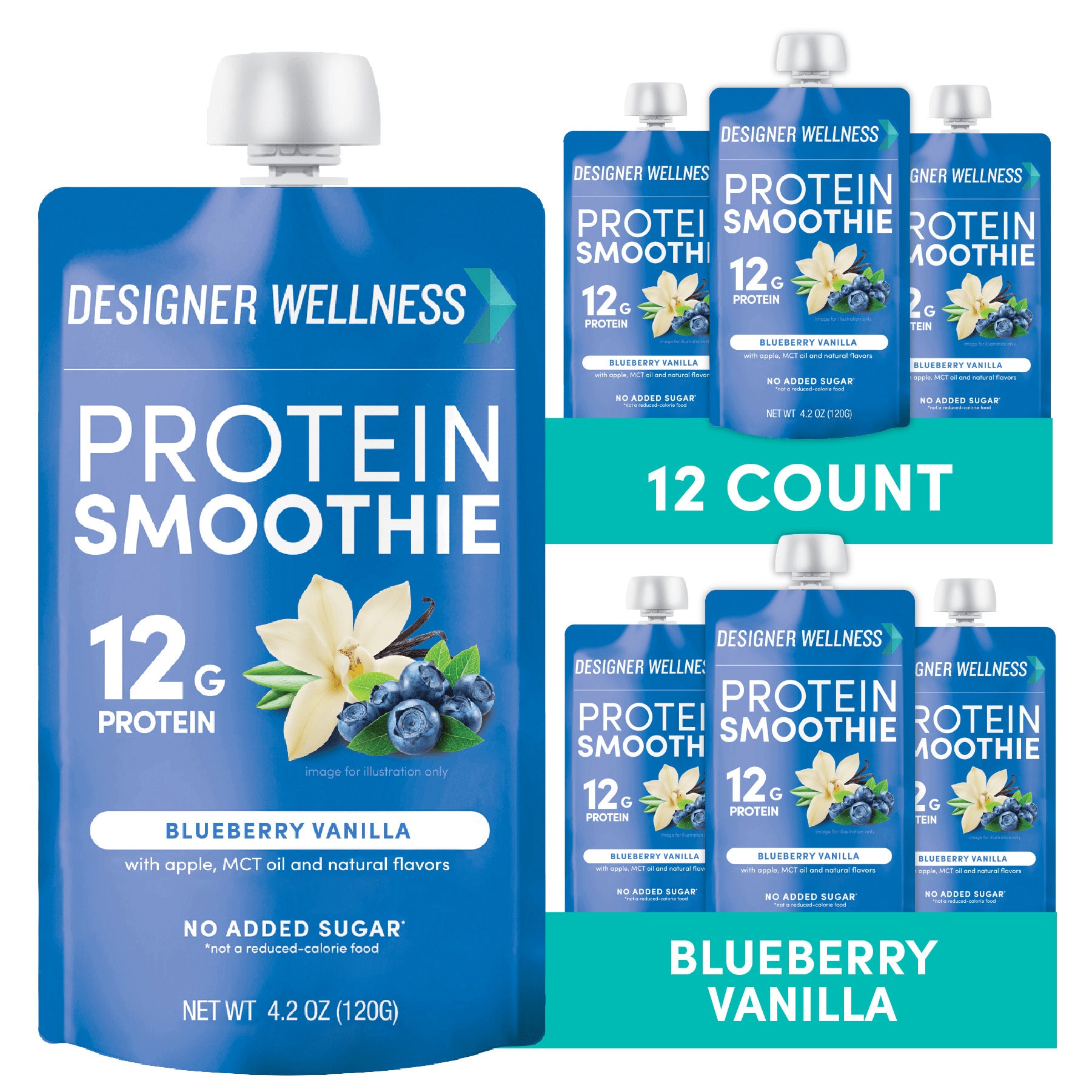 Protein Smoothie - Blueberry Vanilla 12 pack (7939644915938)