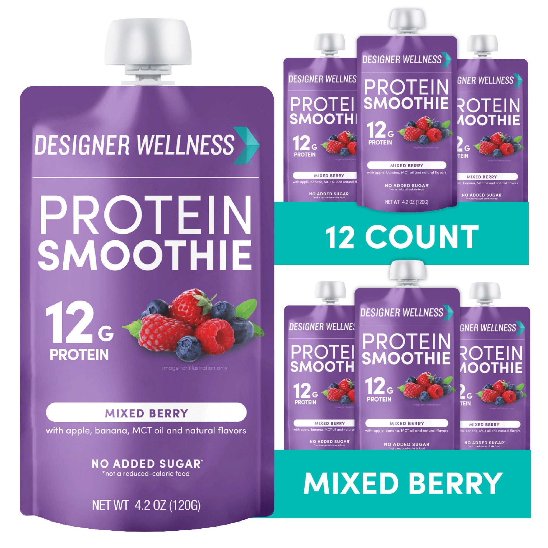 Protein Smoothie - Mixed Berry 12 pack (6879946703028)