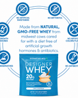 Unflavored Designer Whey 1.79 lb : 100% Whey Protein Powder- Designer Protein®