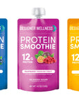 Protein Smoothie - Raspberry Peach Blueberry Variety 12 pack (7939647865058)