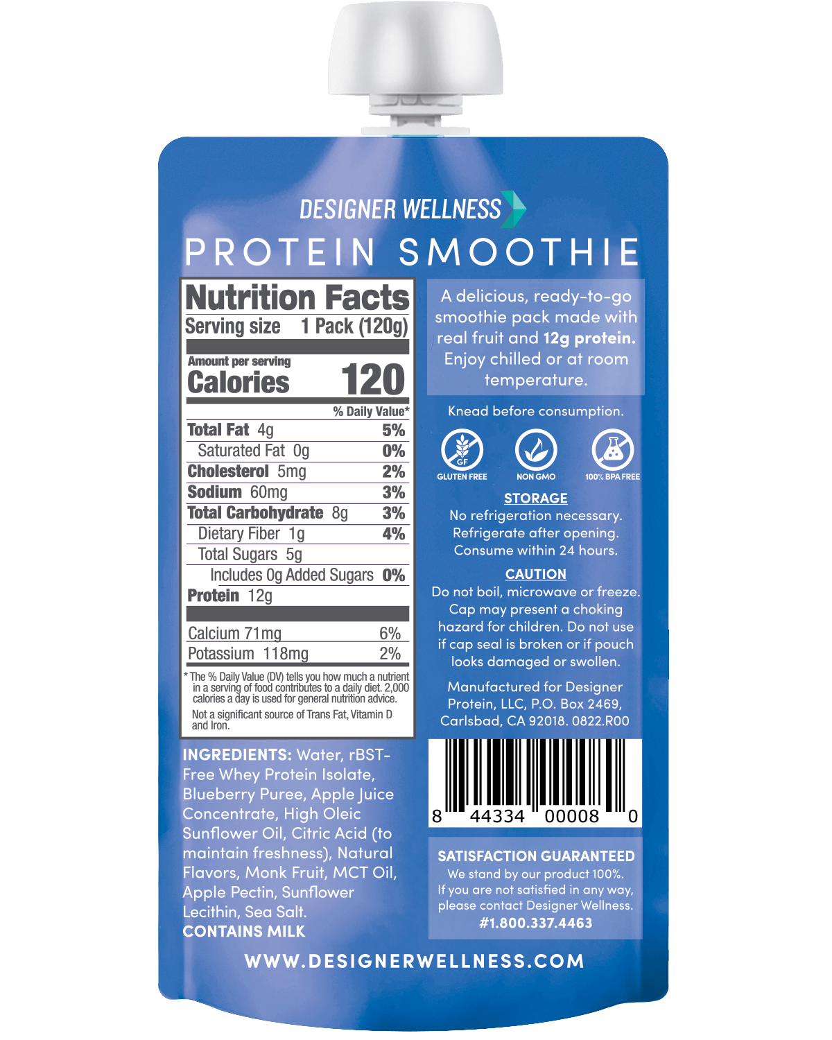 Protein Smoothie - Blueberry Vanilla 12 pack (7939644915938)