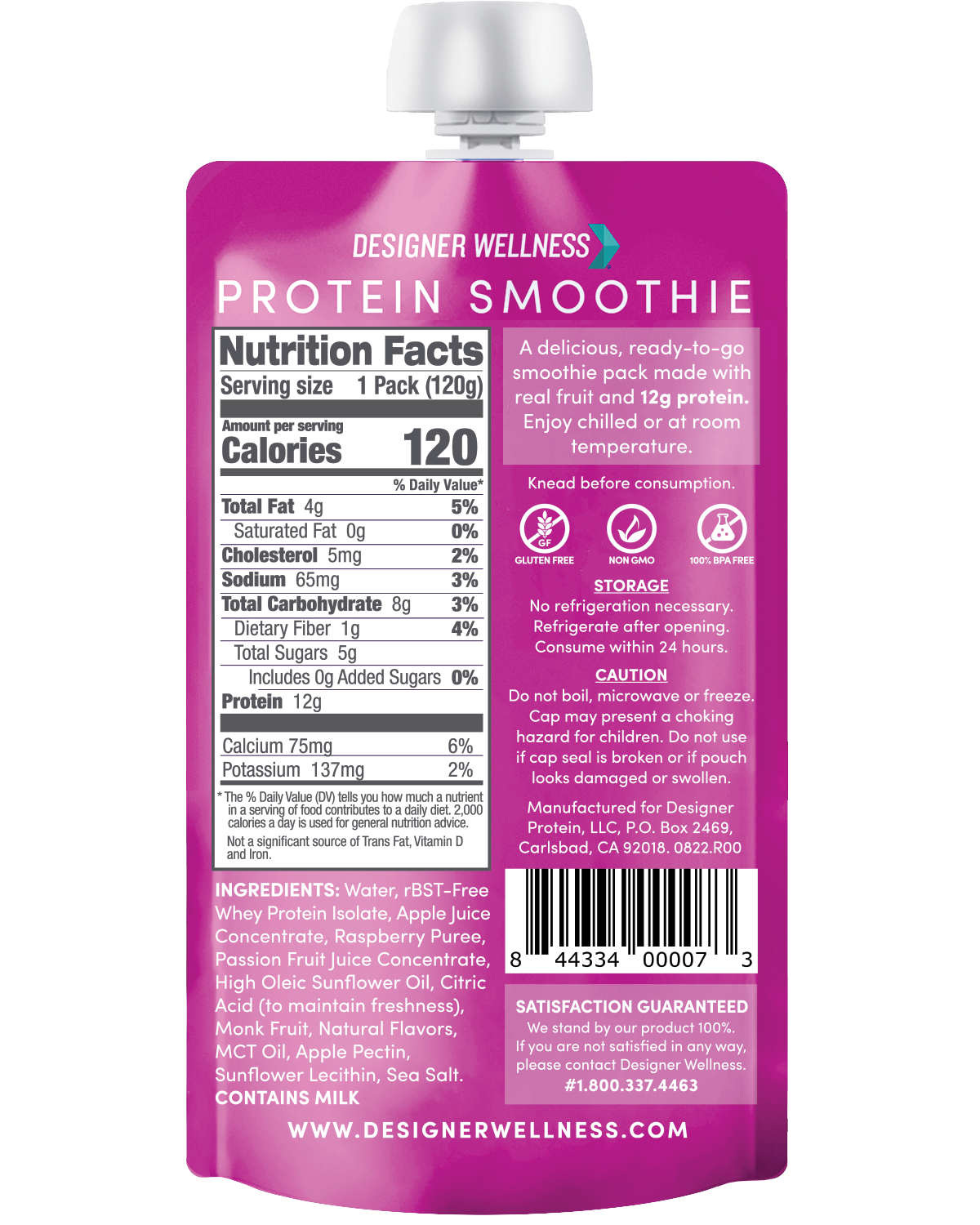 Protein Smoothie - Raspberry Passionfruit 12 pack (7939637149922)