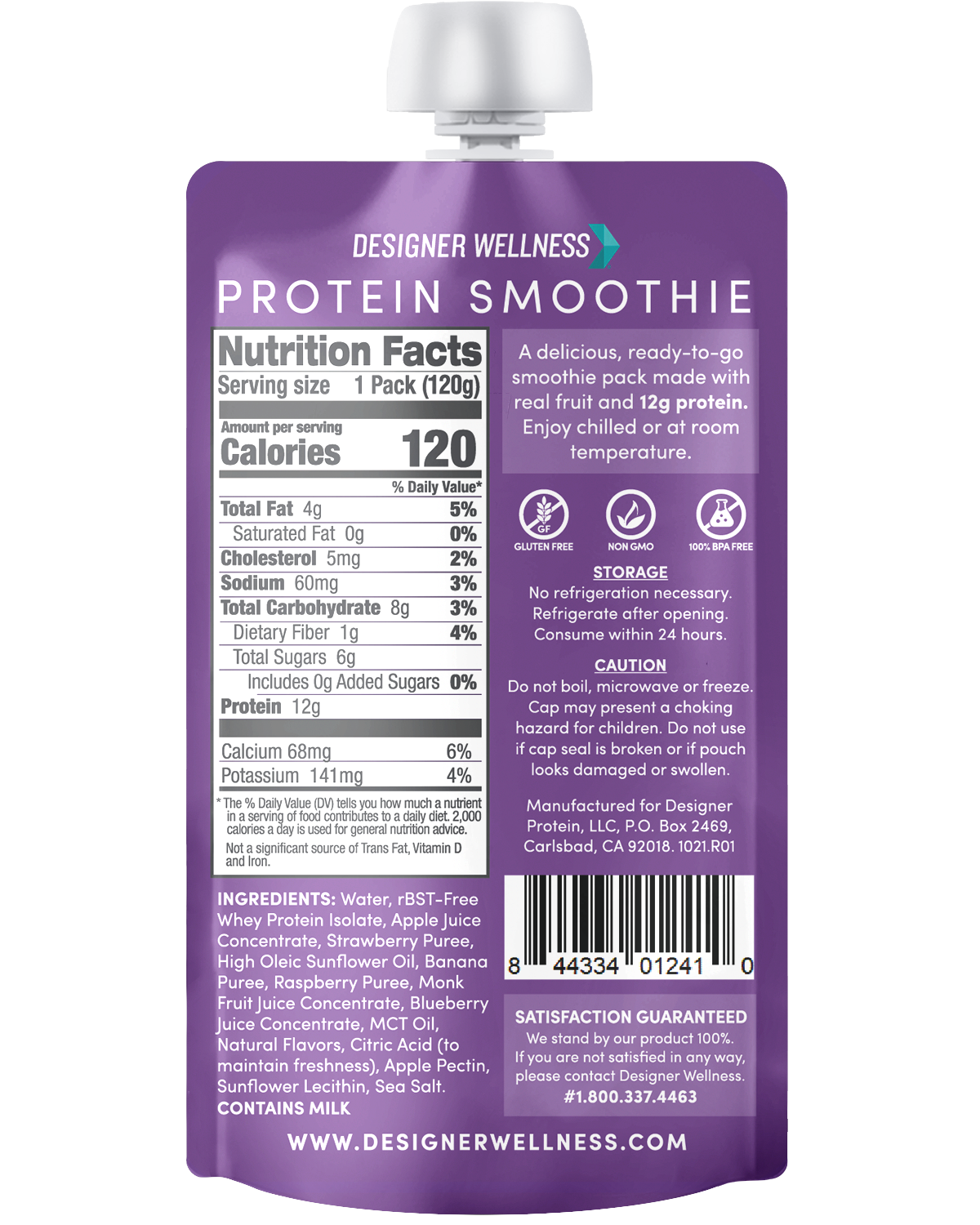 Protein Smoothie - Mixed Berry 12 pack - Designer Wellness (6879946703028)