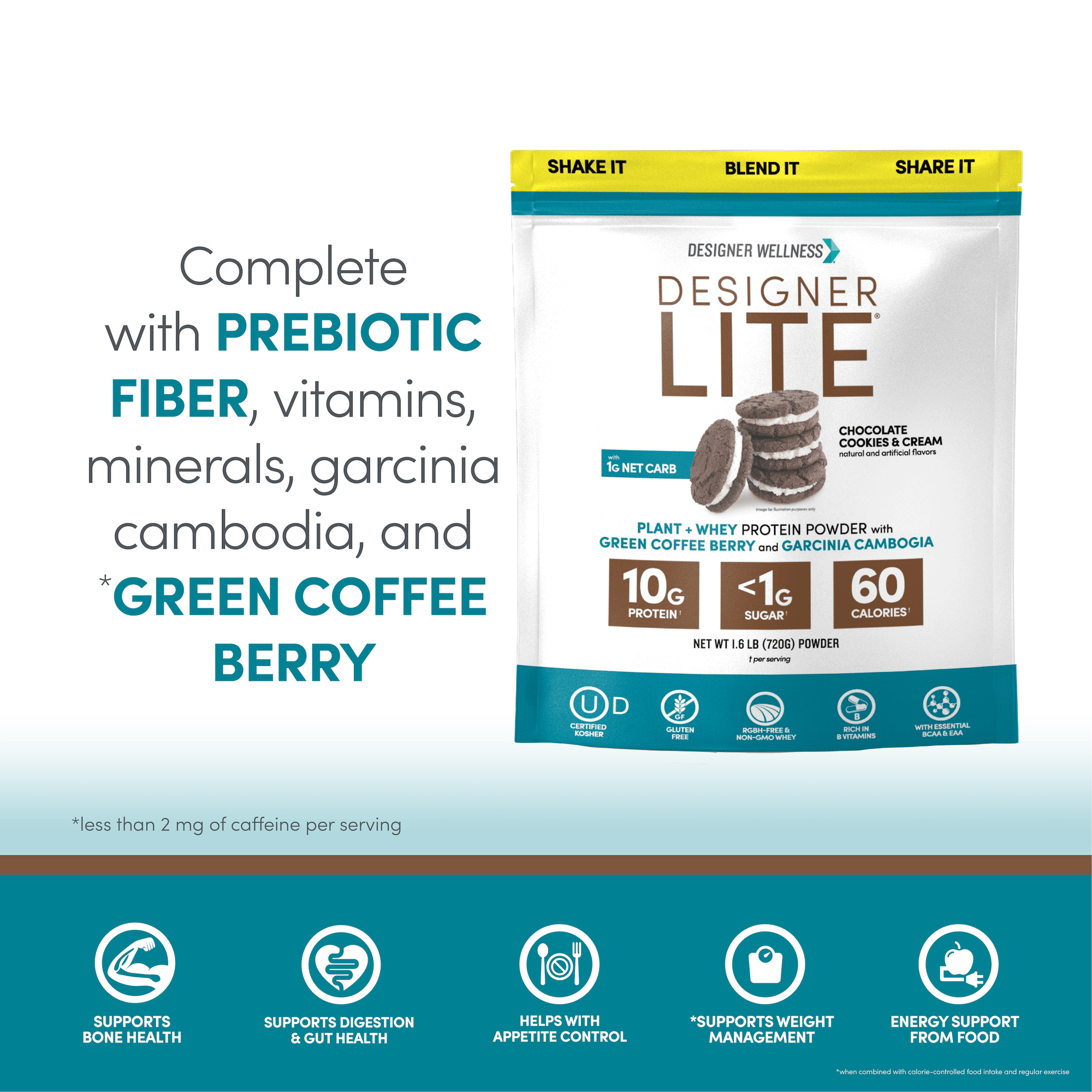 Designer Lite Cookies and Cream 1.6 lb | Designer Protein® - Designer Wellness (7601880006882)