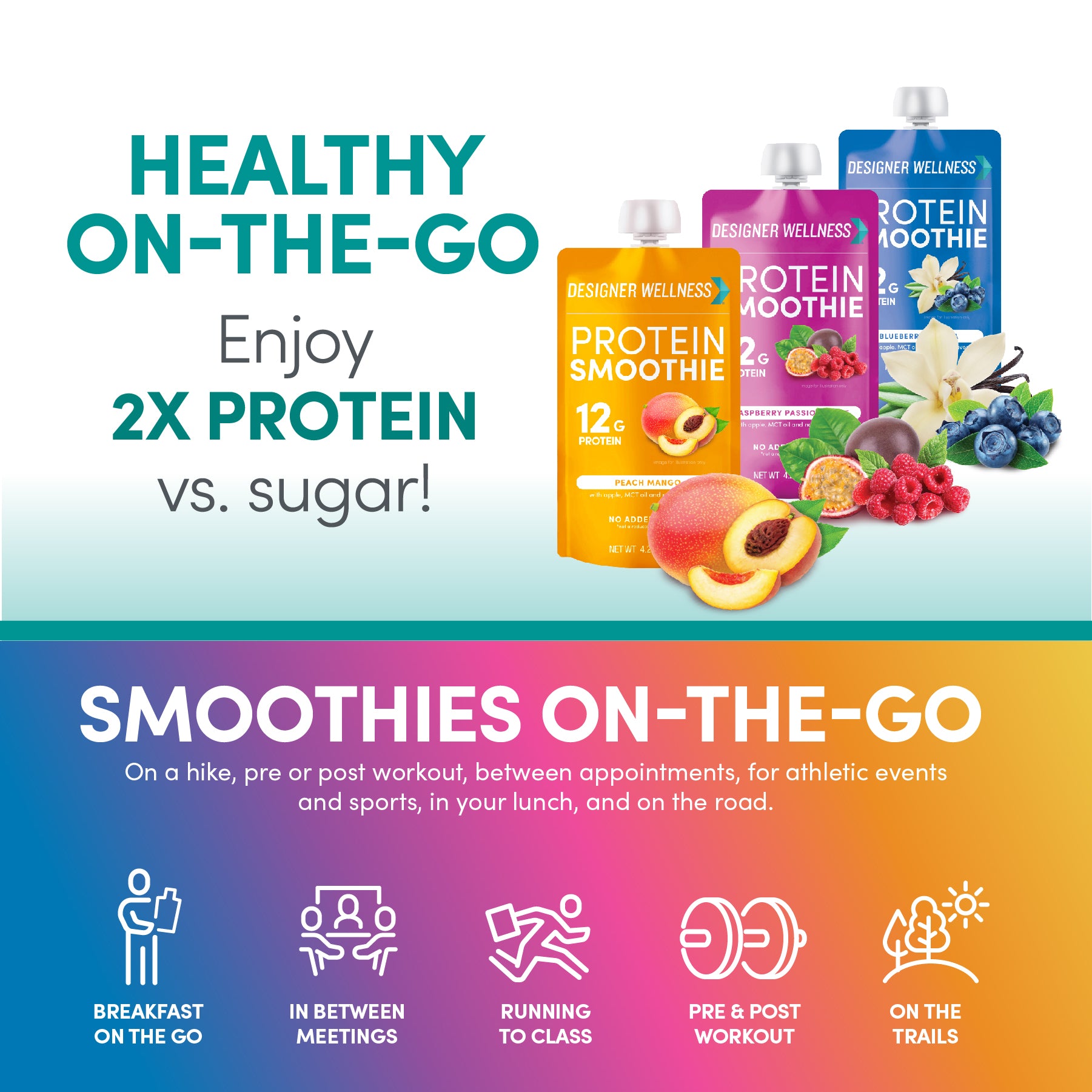 Protein Smoothie - Super Fruit Variety 12 pack (7939647865058)