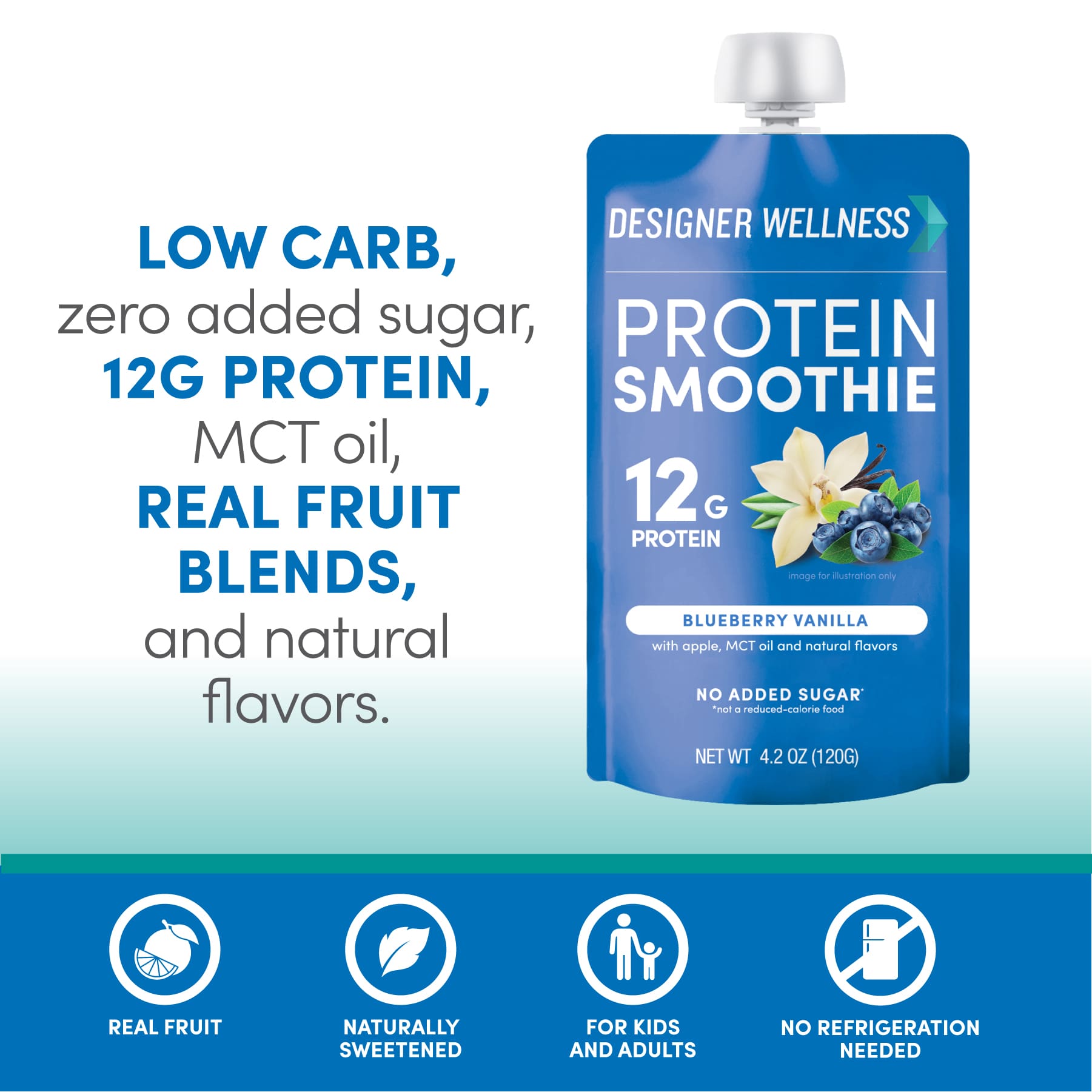 Protein Smoothie - Blueberry Vanilla 12 pack (7939644915938)