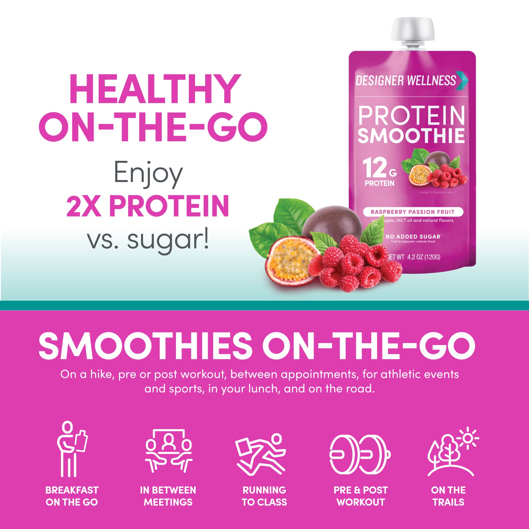 Protein Smoothie - Raspberry Passionfruit 12 pack (7939637149922)