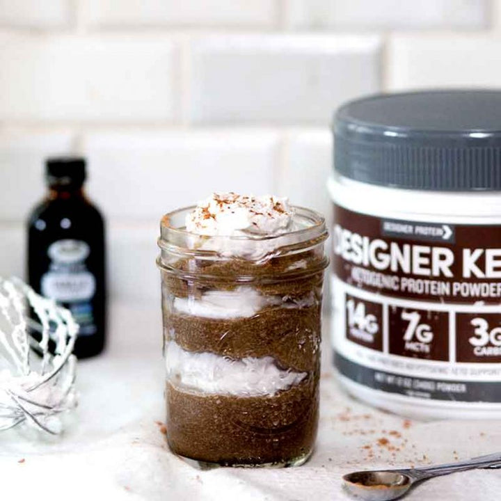 Chocolate Keto Pudding with Coconut Whip