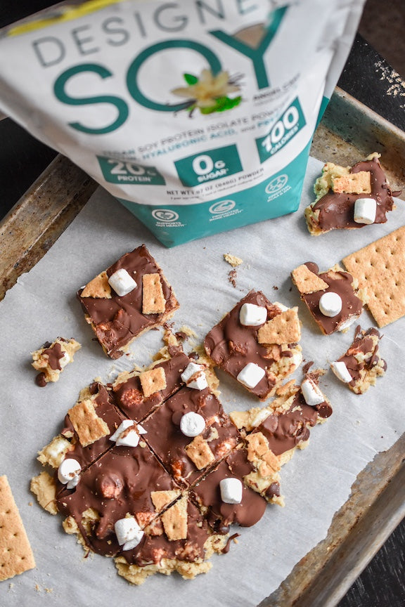 Protein S’mores Cookie Dough Bark