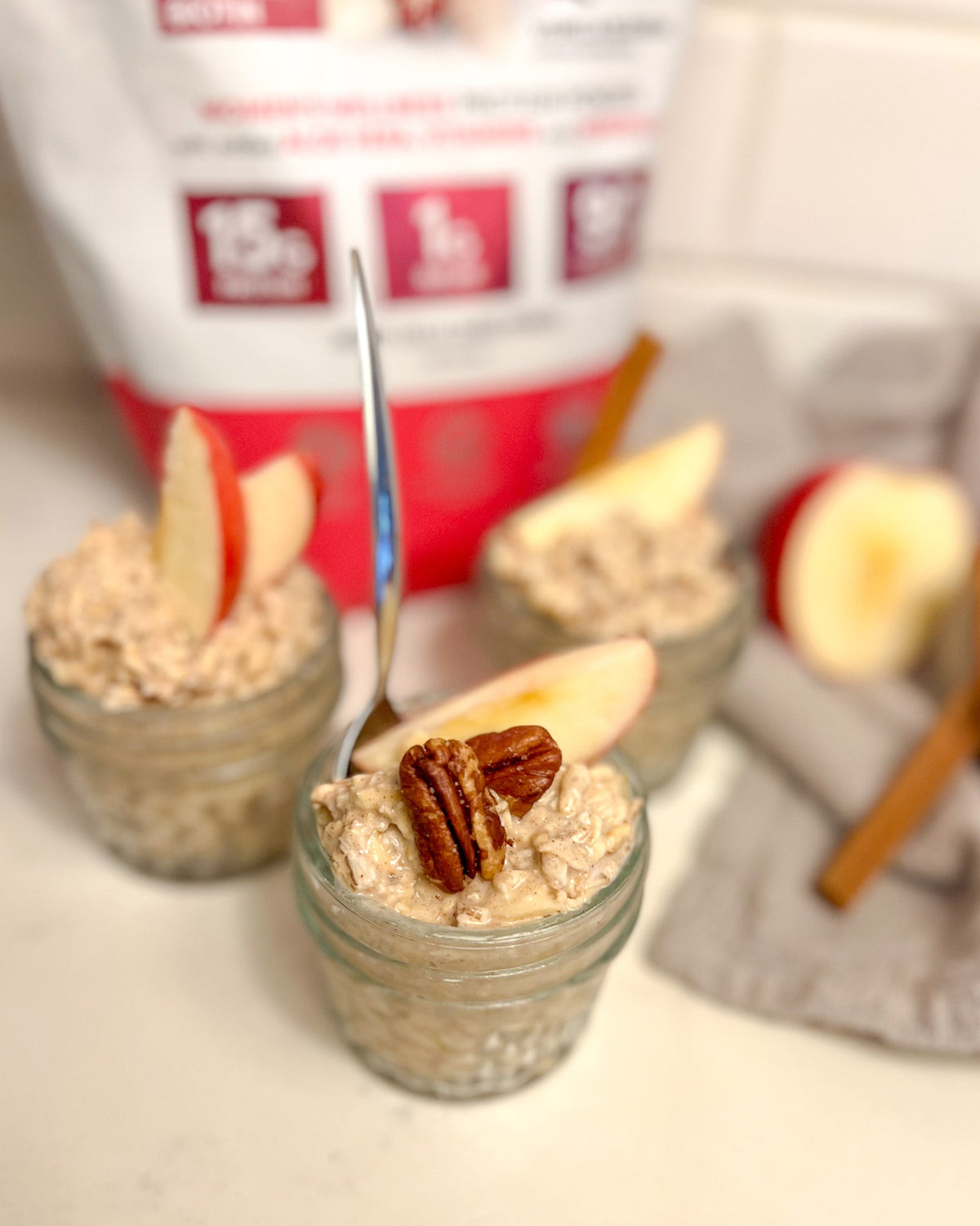 Apple Pie Protein Overnight Oats