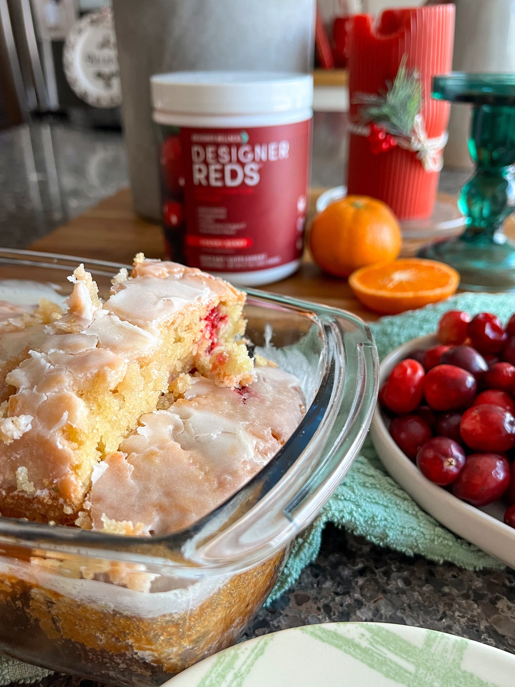 Superfood Cranberry Almond Loaf Cake