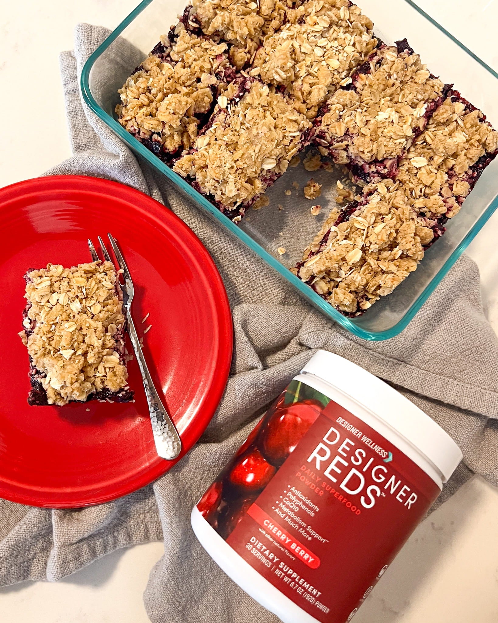 Blueberry Superfood Crumble Bars