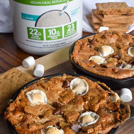 Vegan Protein S'mores Skillet Cookie