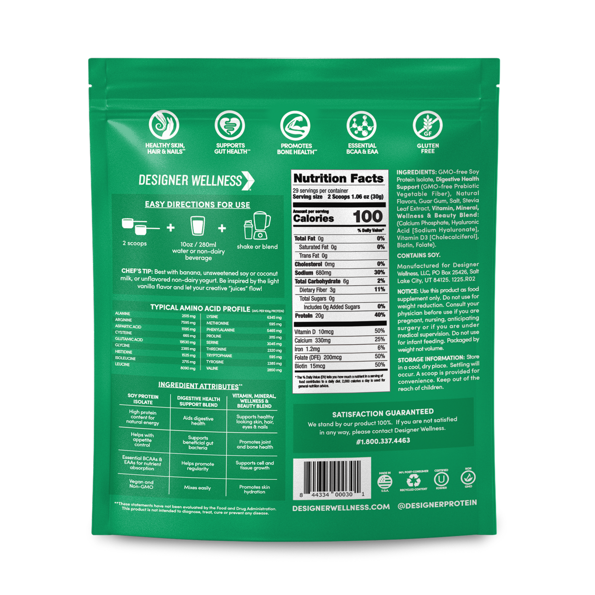 Designer Soy Protein Powder | Angel Cake Vanilla 1.87 lb – Designer ...