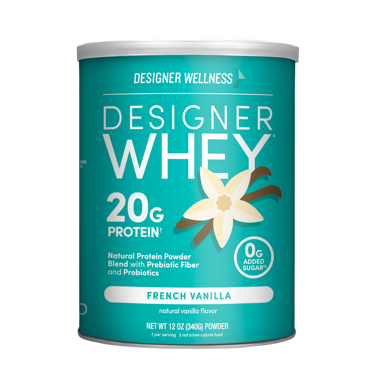 Designer Whey French Vanilla 12 oz bag, front of package
