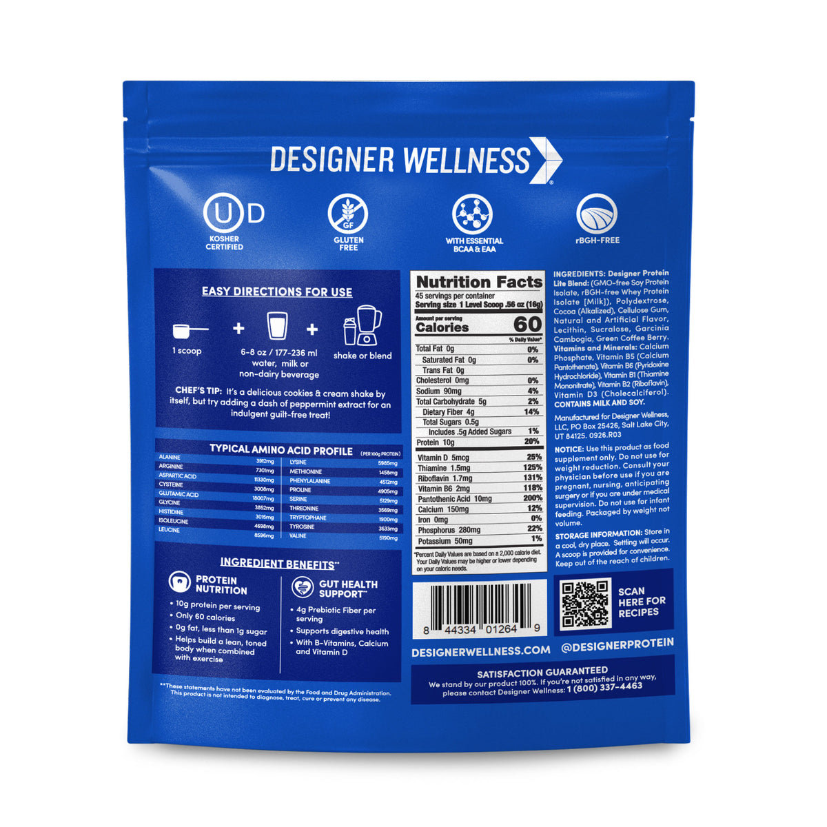 Designer Lite Cookies and Cream 1.6 lb | Designer Protein®