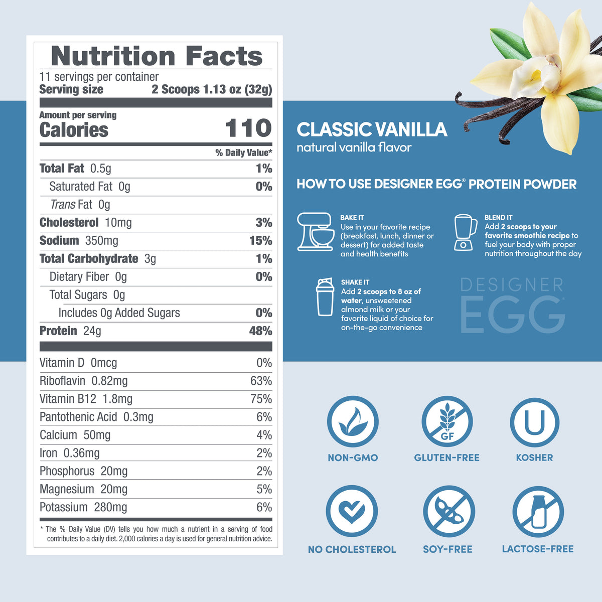 Vanilla Designer Egg - 1.55 lb
