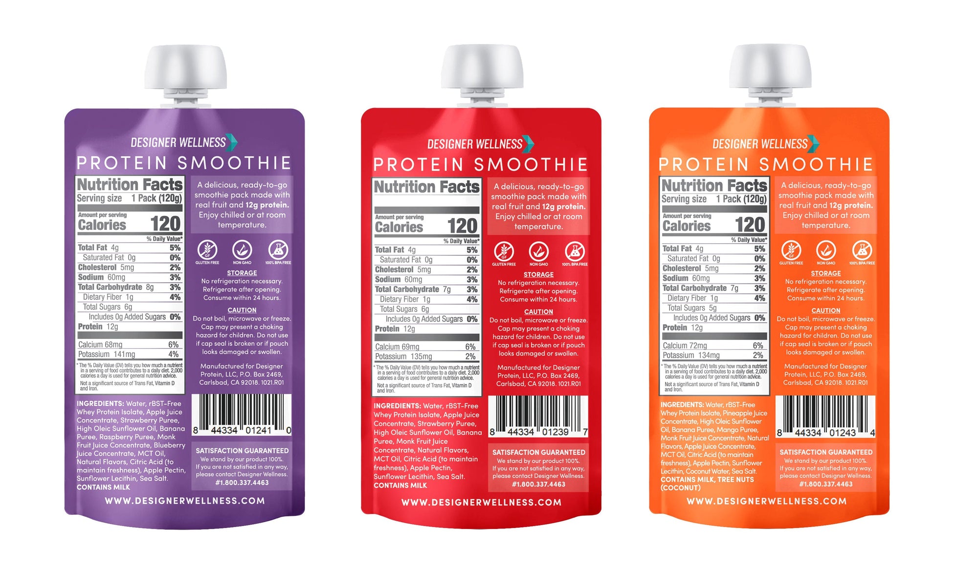Protein Smoothie - Variety 12 pack - Designer Wellness (6927746007220) (8163280257250)