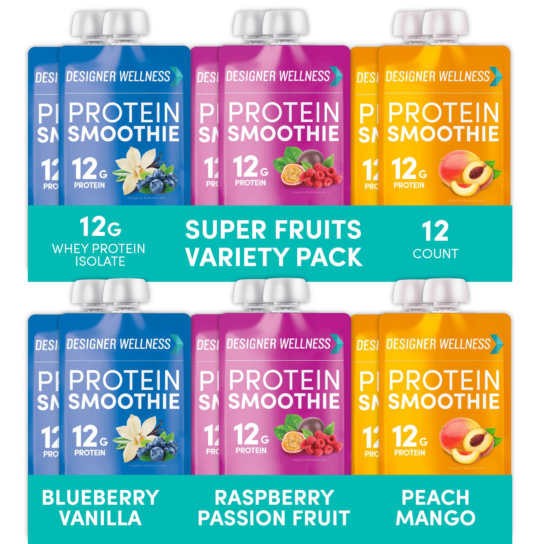 Protein Smoothie - Super Fruit Variety 12 pack (7939647865058)