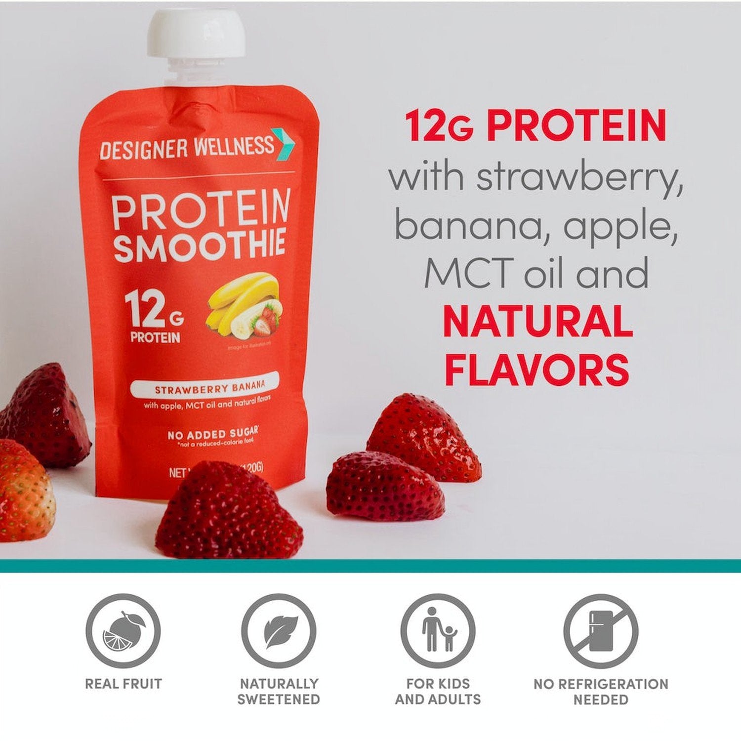 Protein Smoothie - Strawberry Banana 12 pack (6879940214964)