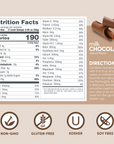 Designer Whey meal replacement chocolate, previous infographic