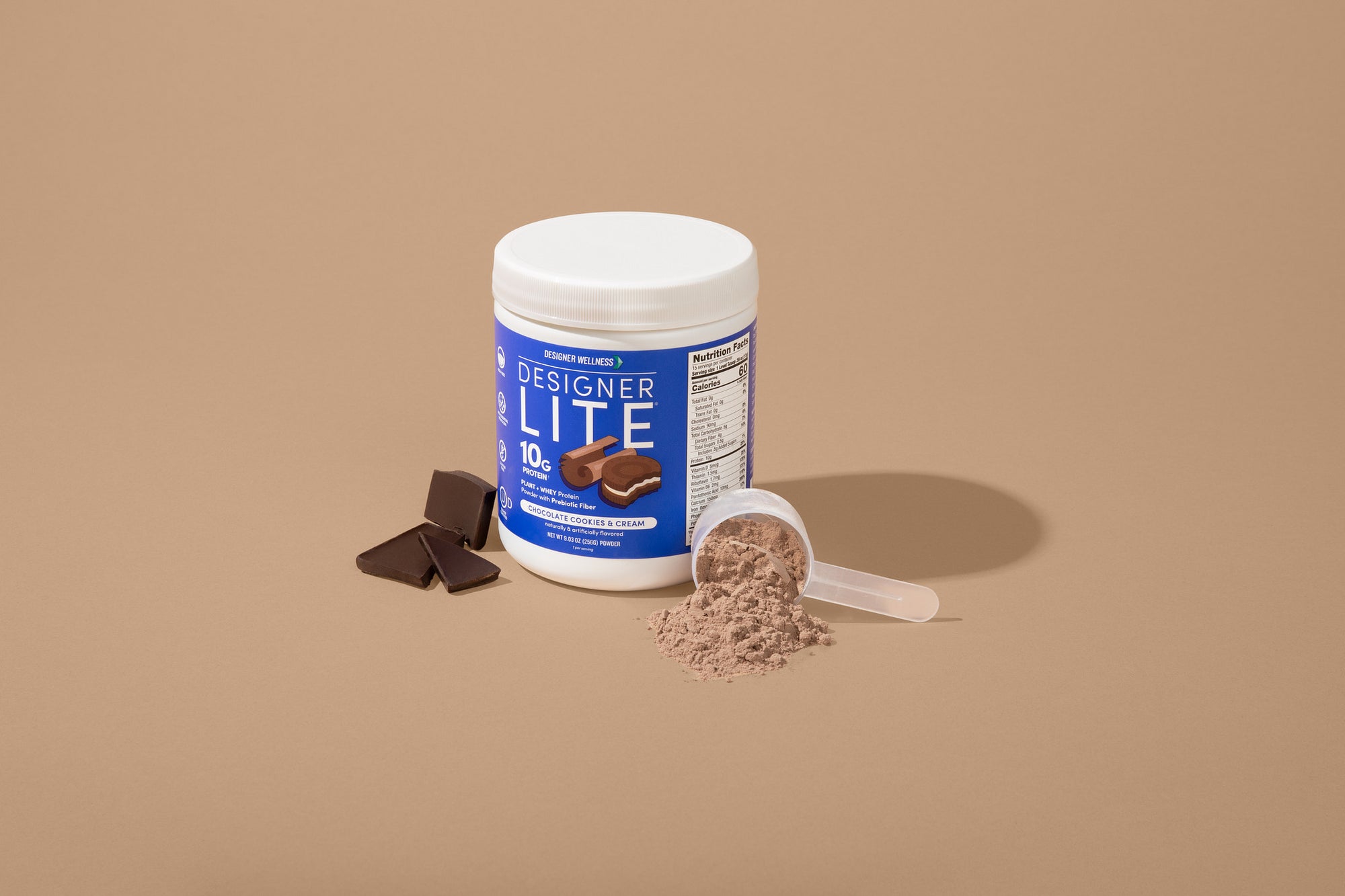 Designer Lite: Low Calorie Protein Powder | Cookies and Cream