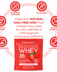 Strawberry Designer Whey 2 lb : 100% Whey Protein Powder - Designer Protein®