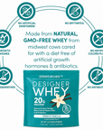 Vanilla Designer Whey 2 lb : 100% Whey Protein Powder- Designer Protein ®