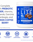 Designer Lite: Low Calorie Protein Powder | Cookies and Cream