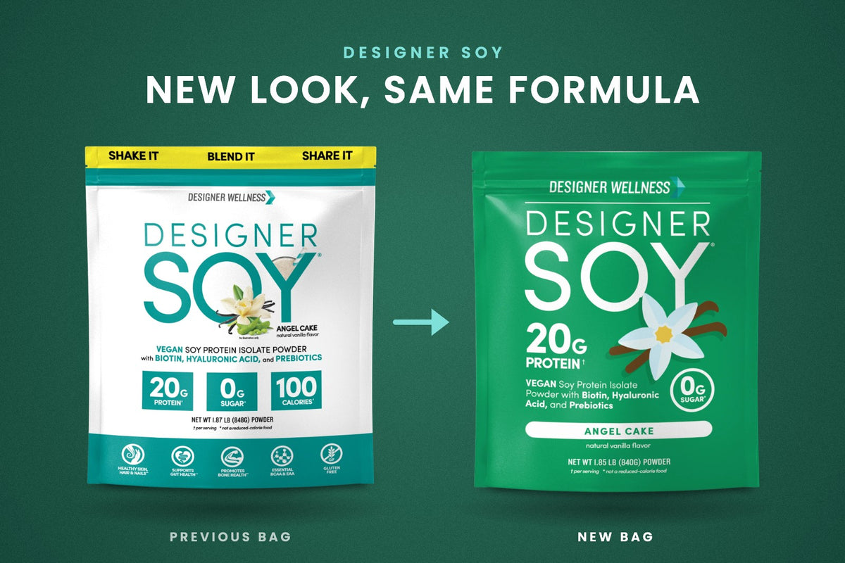 Designer Soy new look, same formula: previous bag and new bag