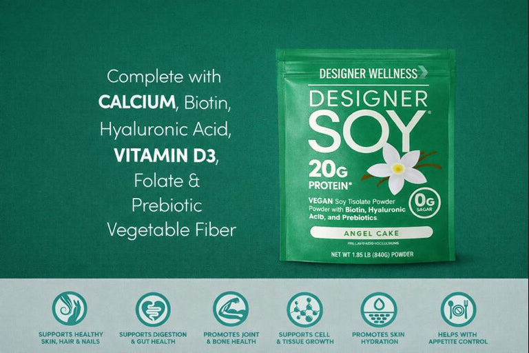 Designer Soy Protein Powder | Angel Cake Vanilla 1.87 lb – Designer ...