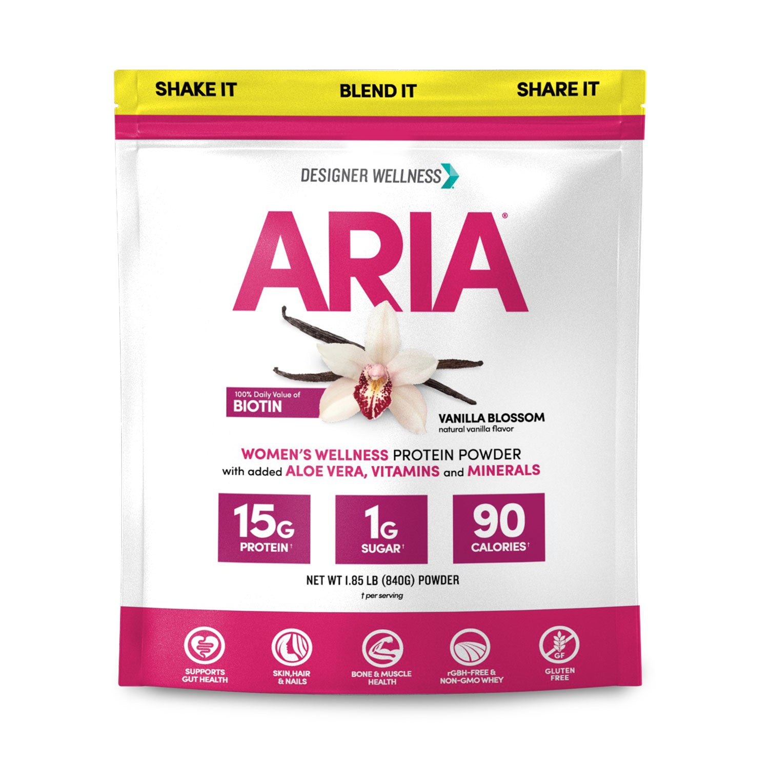 Aria: Women's Wellness Protein Powder 1.85 lb – Designer Wellness