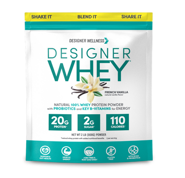 Vanilla Designer Whey 2 lb : 100% Whey Protein Powder- Designer Protein ® - Designer Wellness (6696058421428)