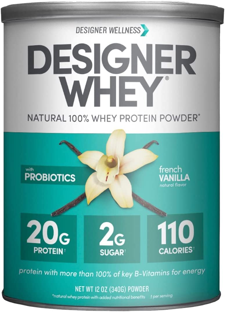 Vanilla Designer Whey 12 oz : 100% Whey Protein Powder- Designer Protein ® - Designer Wellness (6695748174004)
