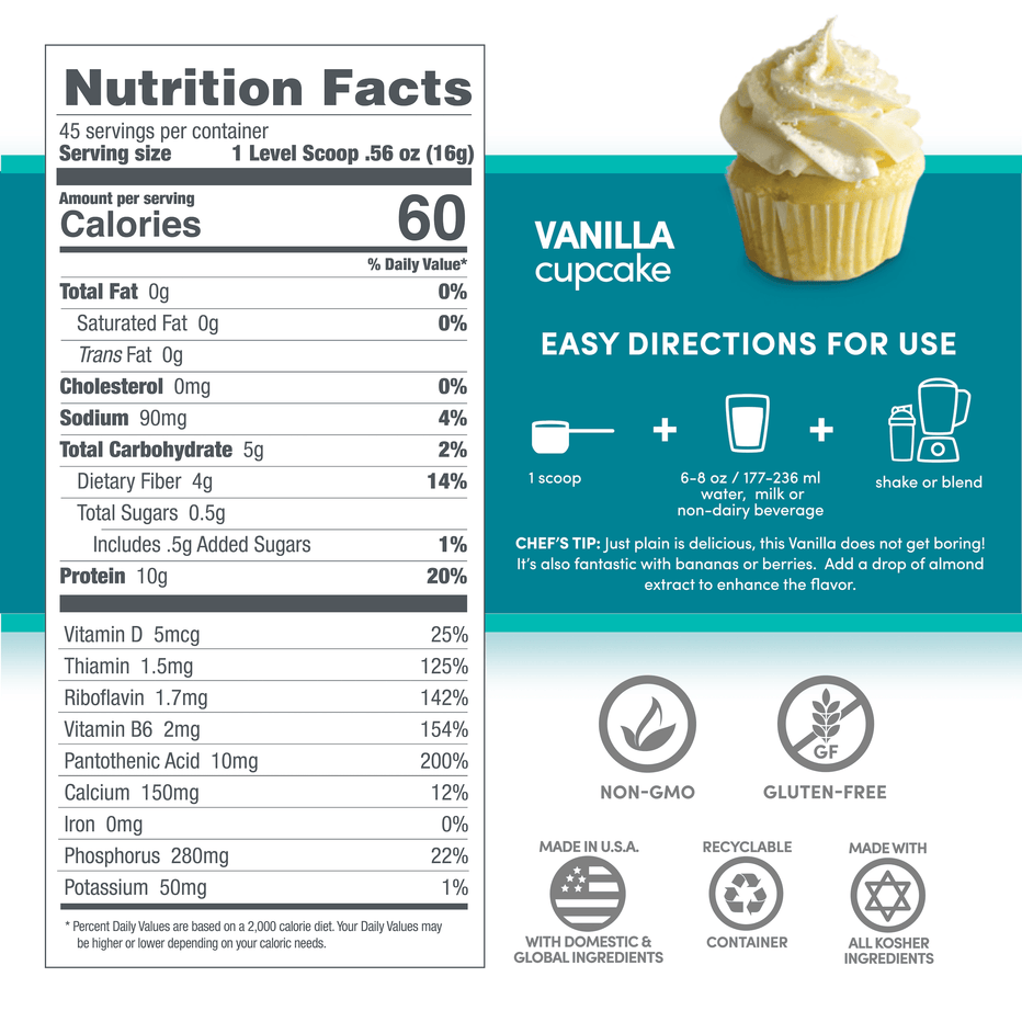 Designer Lite Vanilla Cupcake- 1.6 lb | Designer Protein