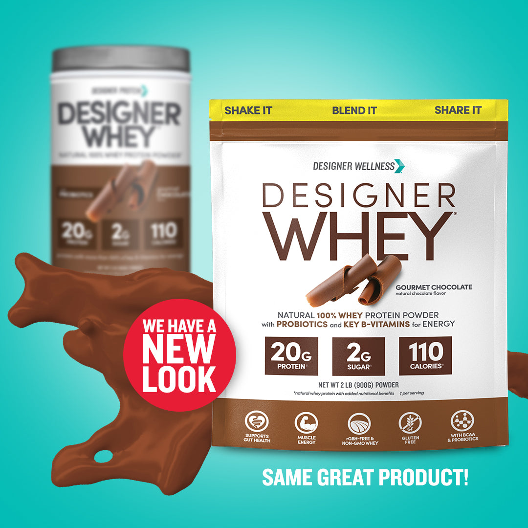 Chocolate Designer Whey 2 lb : 100% Whey Protein Powder - Designer Wellness (6696062386356)